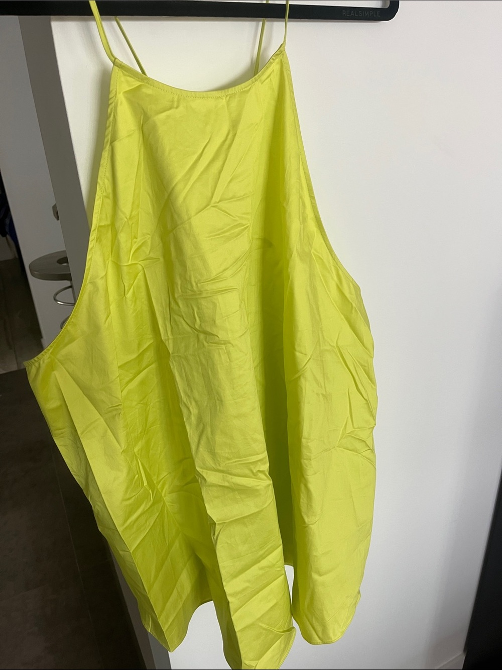 Banana Republic racer-back Tank in neon green. NWT. 100%cotton
